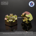 High quality DIN 935 and DIN 979 zinc plate carbon steel castle nut